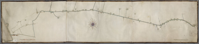 A-1993 [Kaart van de Rijn, met de daarlangs gelegen Heerweg, tussen Utrecht en Leiden: het gedeelte van ..., 1650